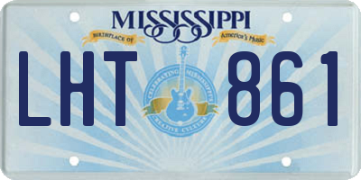 MS license plate LHT861