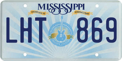 MS license plate LHT869