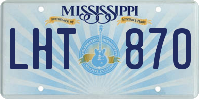 MS license plate LHT870