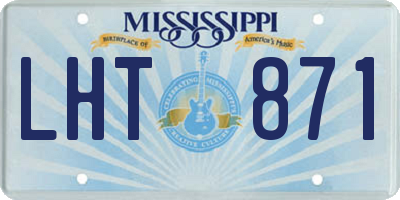 MS license plate LHT871