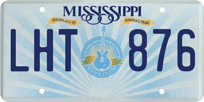MS license plate LHT876