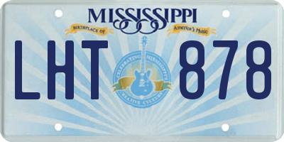 MS license plate LHT878