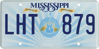 MS license plate LHT879