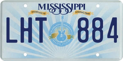 MS license plate LHT884