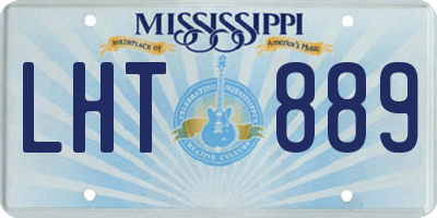 MS license plate LHT889