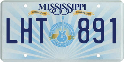 MS license plate LHT891