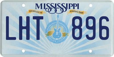 MS license plate LHT896