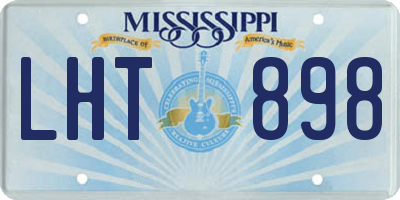 MS license plate LHT898