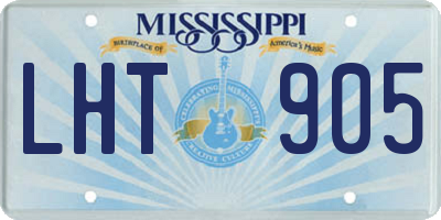 MS license plate LHT905