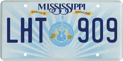 MS license plate LHT909