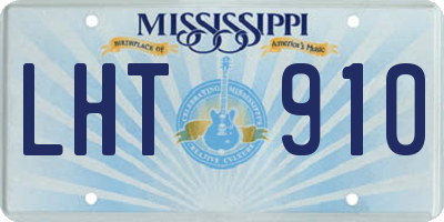 MS license plate LHT910