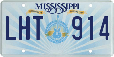MS license plate LHT914