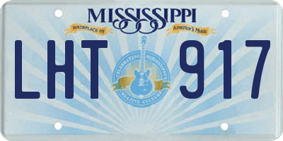 MS license plate LHT917