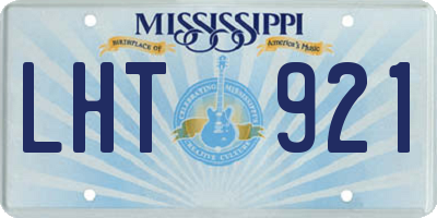 MS license plate LHT921