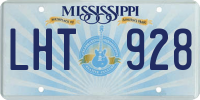 MS license plate LHT928