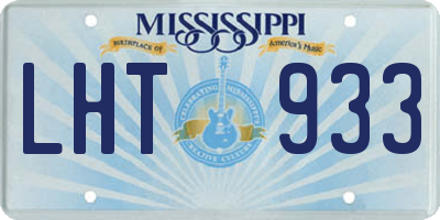 MS license plate LHT933