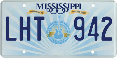 MS license plate LHT942