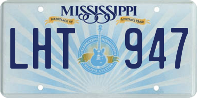 MS license plate LHT947