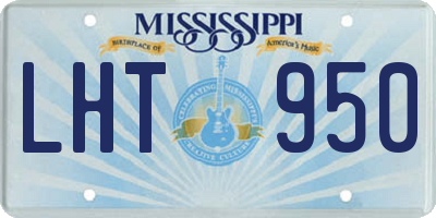 MS license plate LHT950