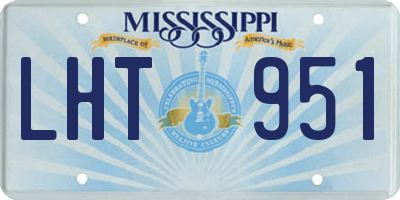 MS license plate LHT951