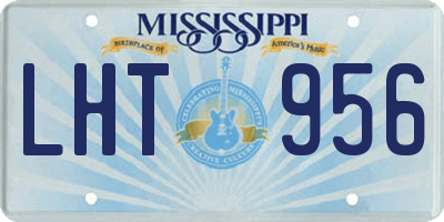MS license plate LHT956