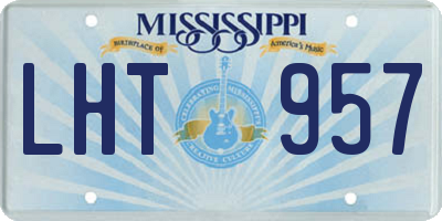 MS license plate LHT957