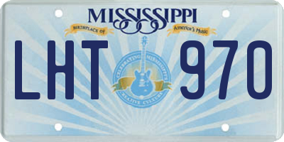 MS license plate LHT970