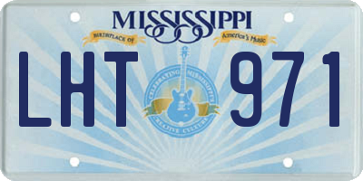 MS license plate LHT971