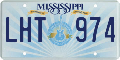 MS license plate LHT974