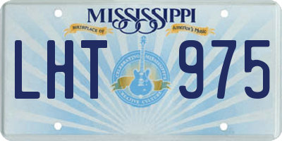 MS license plate LHT975