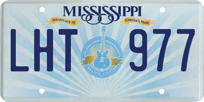 MS license plate LHT977