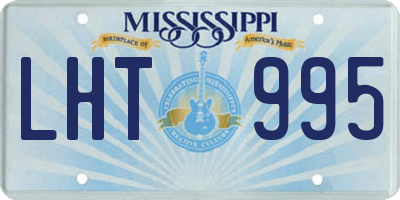 MS license plate LHT995