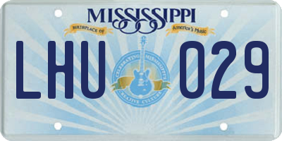 MS license plate LHU029