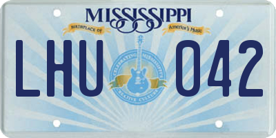 MS license plate LHU042