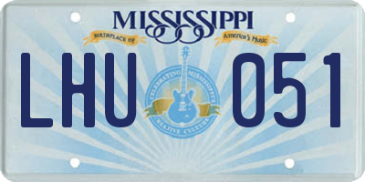 MS license plate LHU051