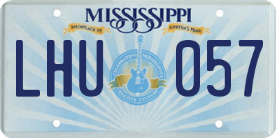 MS license plate LHU057