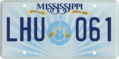 MS license plate LHU061