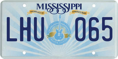MS license plate LHU065