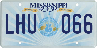 MS license plate LHU066