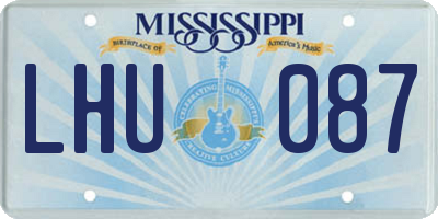 MS license plate LHU087