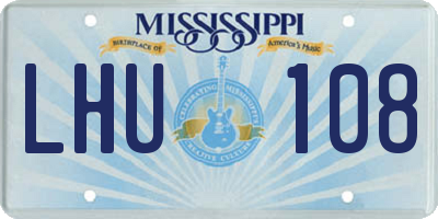 MS license plate LHU108