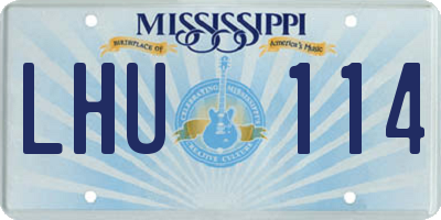 MS license plate LHU114
