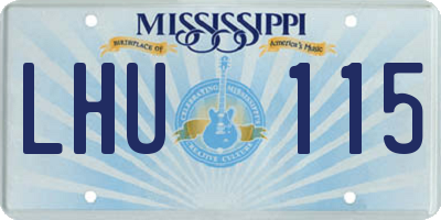MS license plate LHU115