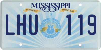 MS license plate LHU119
