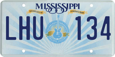 MS license plate LHU134