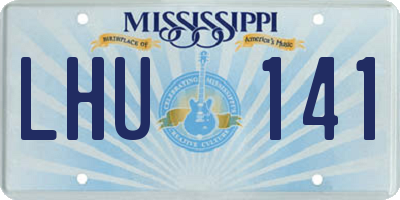 MS license plate LHU141