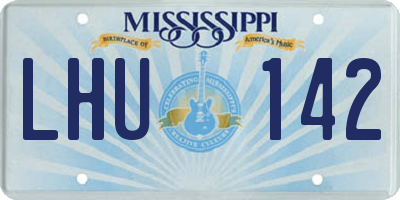 MS license plate LHU142