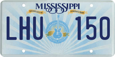 MS license plate LHU150
