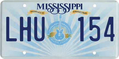 MS license plate LHU154