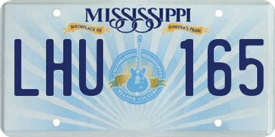 MS license plate LHU165